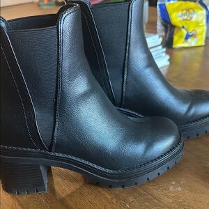 Black Leather Ankle Boots